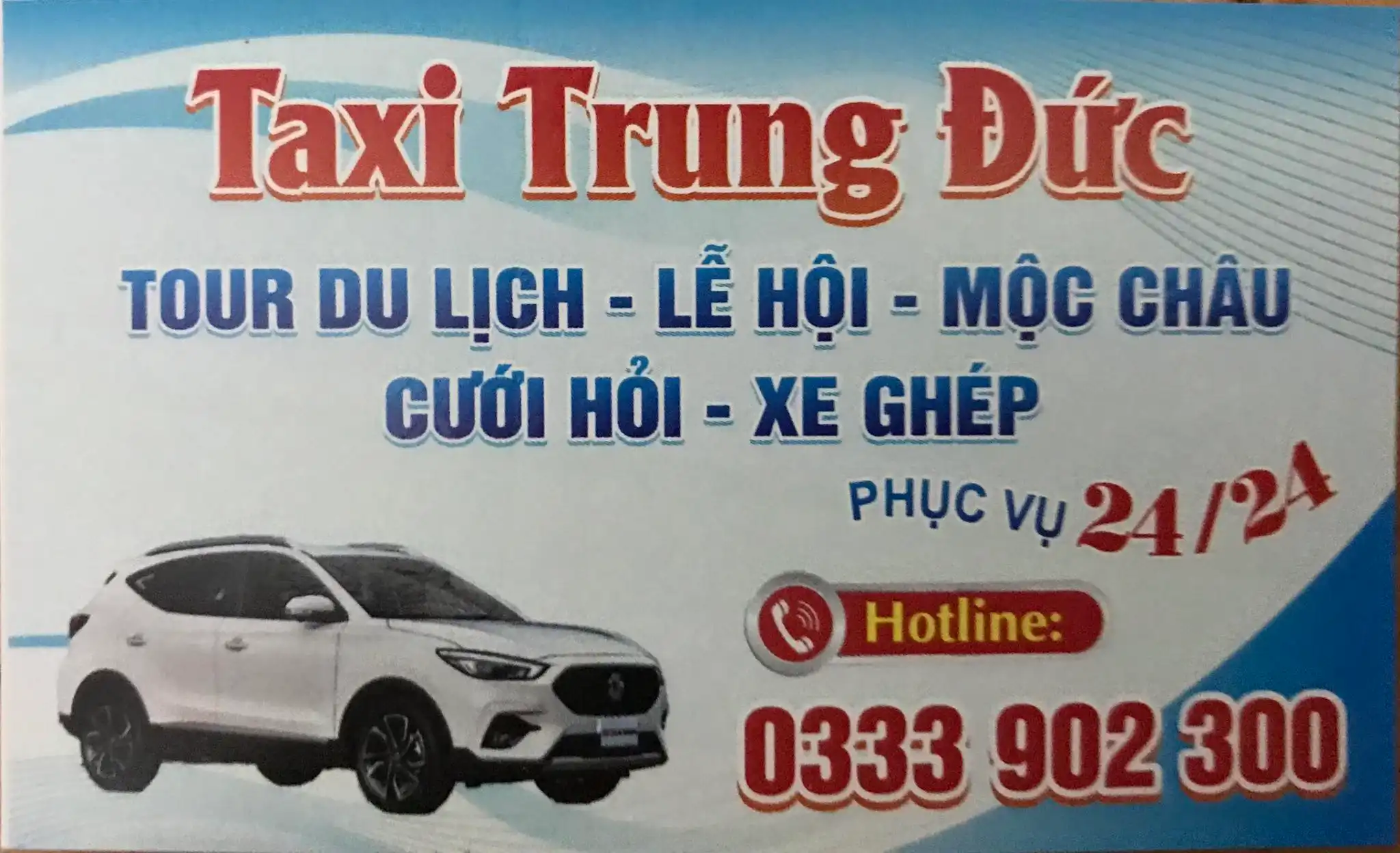 Tổng đài taxi mộc châu